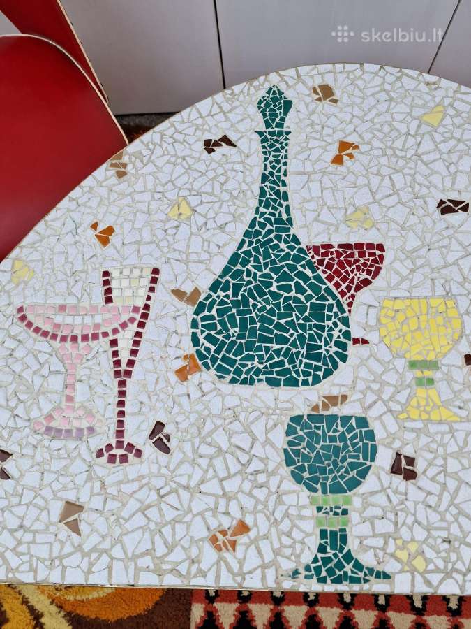 Vintažinis Mid Century keramikinis kavos staliukas - nuotraukos Nr. 7