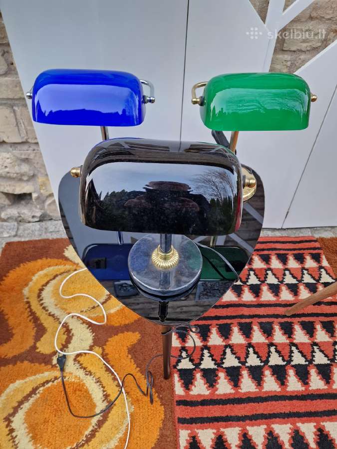Vintažinės Mid Century "bankinės" stalo lempos - nuotraukos Nr. 16