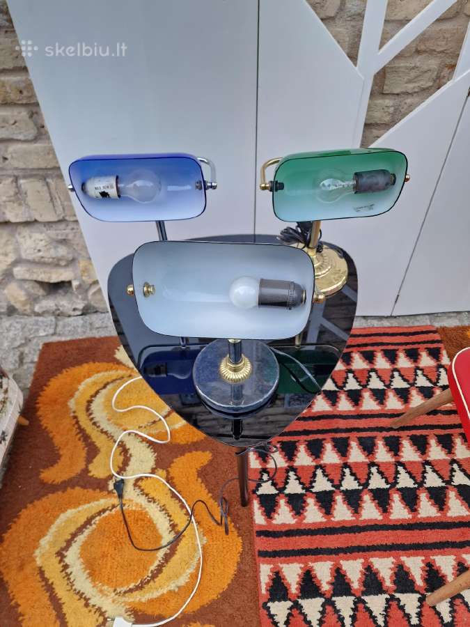 Vintažinės Mid Century "bankinės" stalo lempos - nuotraukos Nr. 18