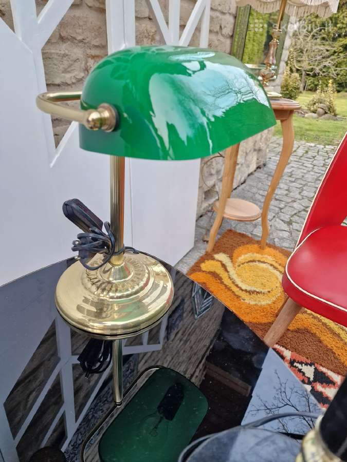 Vintažinės Mid Century "bankinės" stalo lempos - nuotraukos Nr. 31