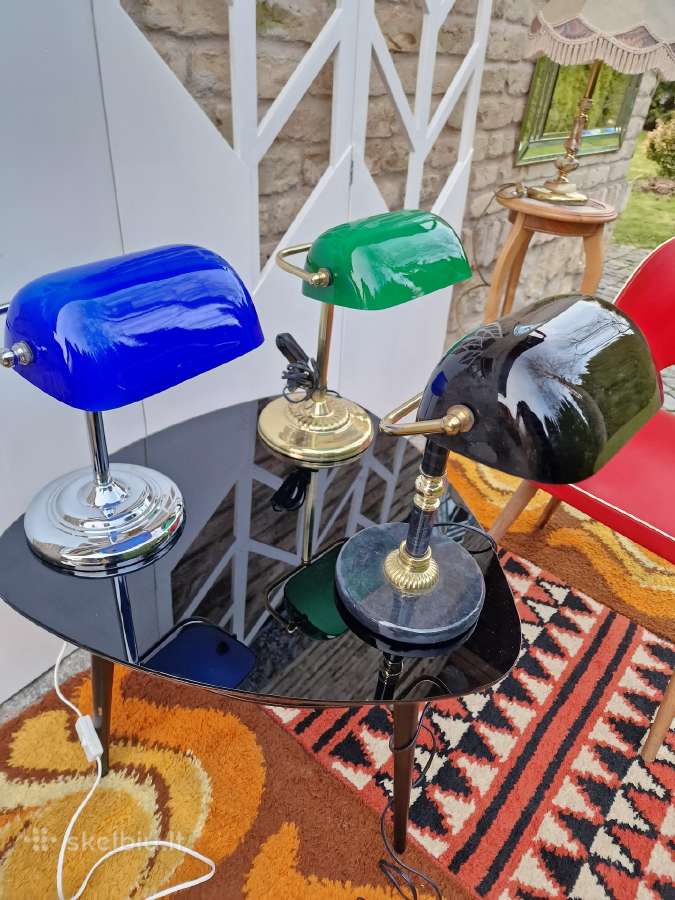 Vintažinės Mid Century "bankinės" stalo lempos - nuotraukos Nr. 33