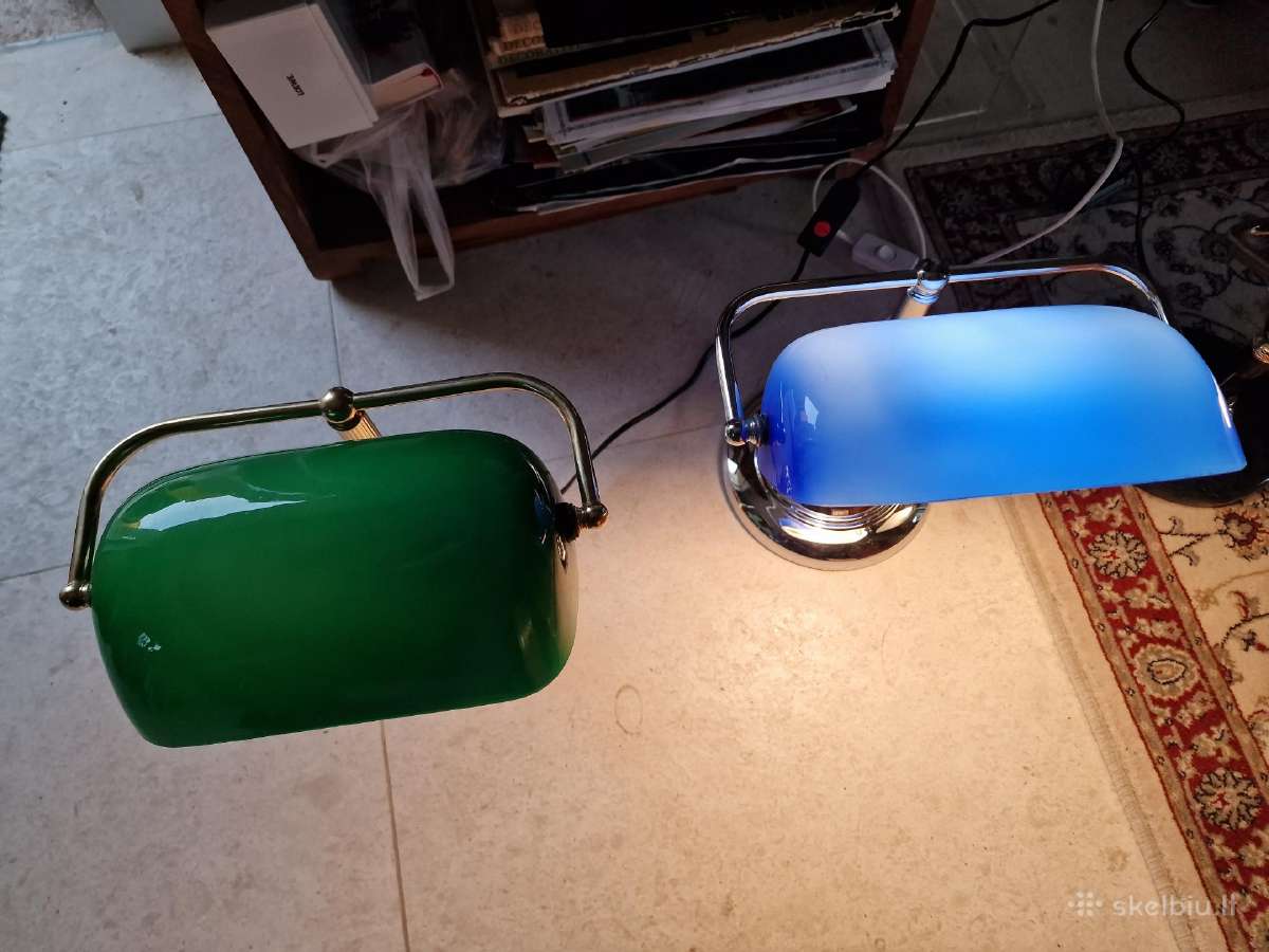 Vintažinės Mid Century "bankinės" stalo lempos - nuotraukos Nr. 36