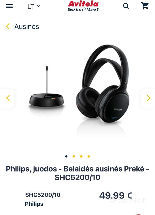 Wireless headphones belaidės ausines