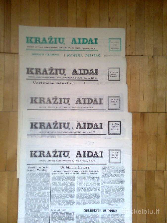 Įvairūs 1989 metų lietuviški laikraščiai - nuotraukos Nr. 6
