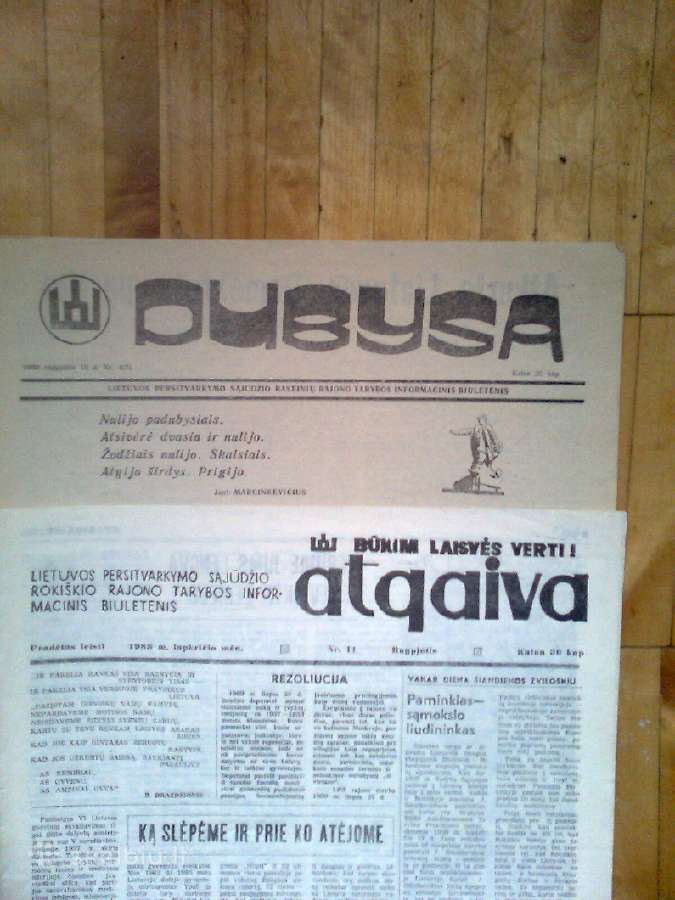 Įvairūs 1989 metų lietuviški laikraščiai - nuotraukos Nr. 7