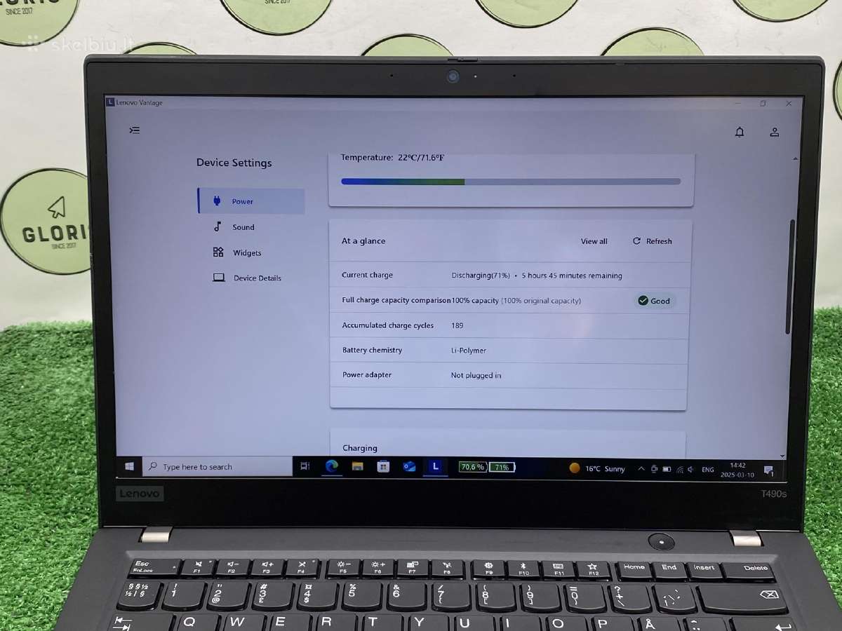 Lenovo Thinkpad T490s i5-8265u 8ram 256ssd #1-106 - nuotraukos Nr. 4