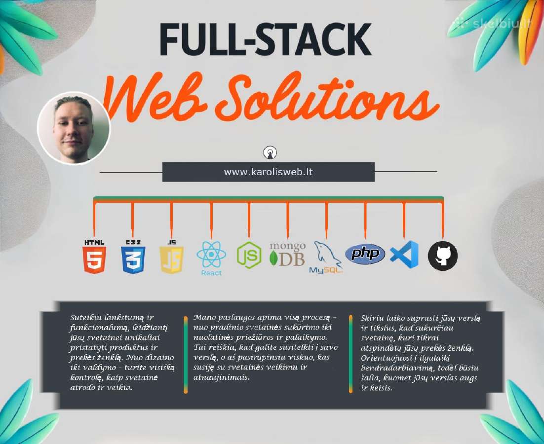 Profesionalus įvairių web svetainių kūrimas