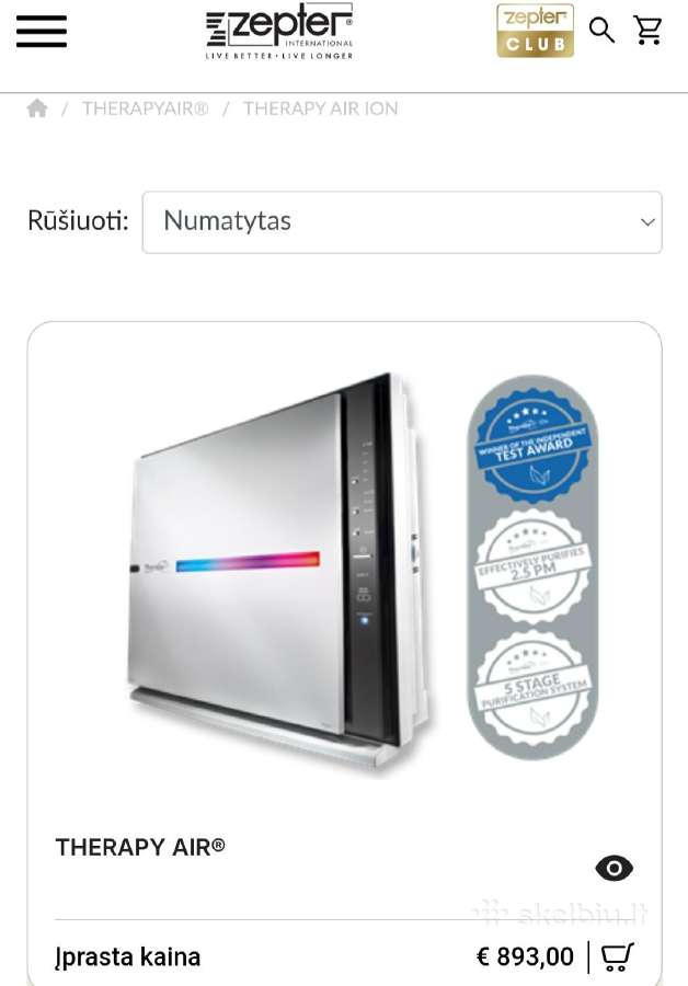 Zepter oro valytuvas Therapy Air Ion - nuotraukos Nr. 2