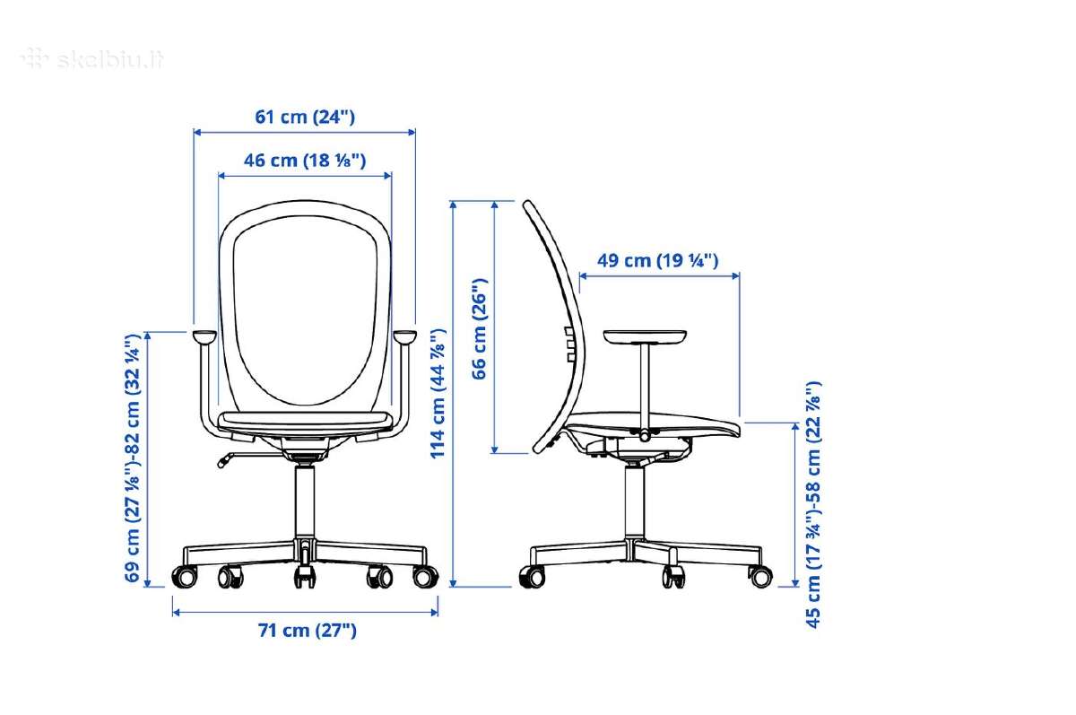 Ikea biuro kede ergonomiska - nuotraukos Nr. 4