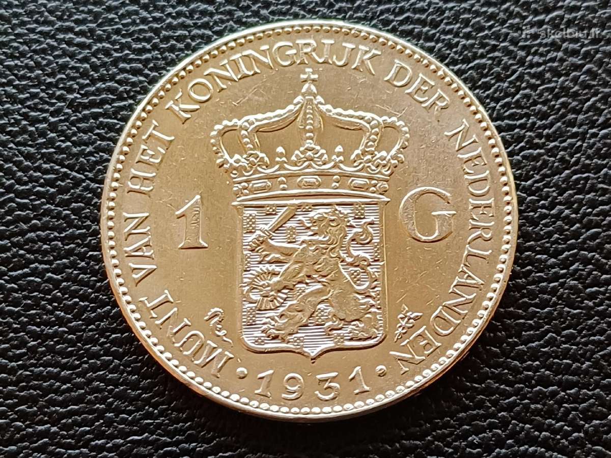 (501) 1 guldenas 1931m. Nyderlandai sidabras.