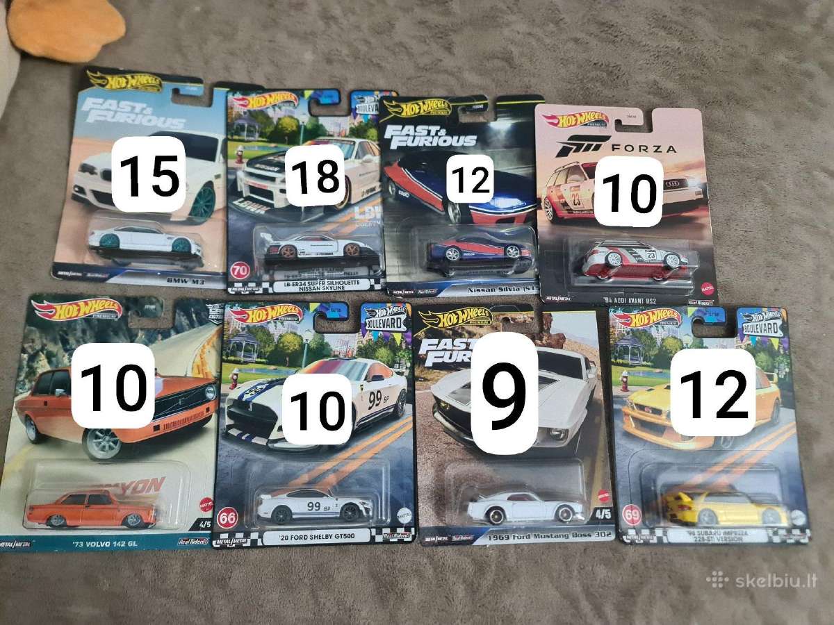 Hotwheels Premium Mašineles kaina derinama