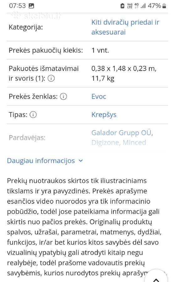Dviracio aksesuarai. - nuotraukos Nr. 4