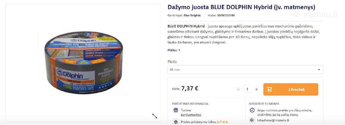 Lipni juosta Pattex, Blue Dolphin, Duck Tape - nuotraukos Nr. 3