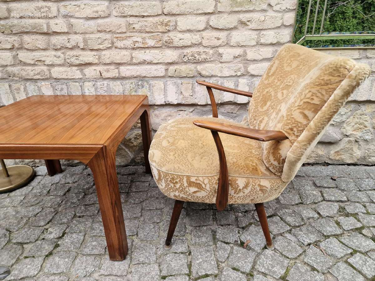 Vintažinis mid century bukmedžio fotelis - nuotraukos Nr. 3
