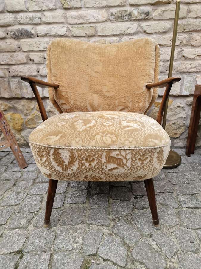 Vintažinis mid century bukmedžio fotelis - nuotraukos Nr. 5