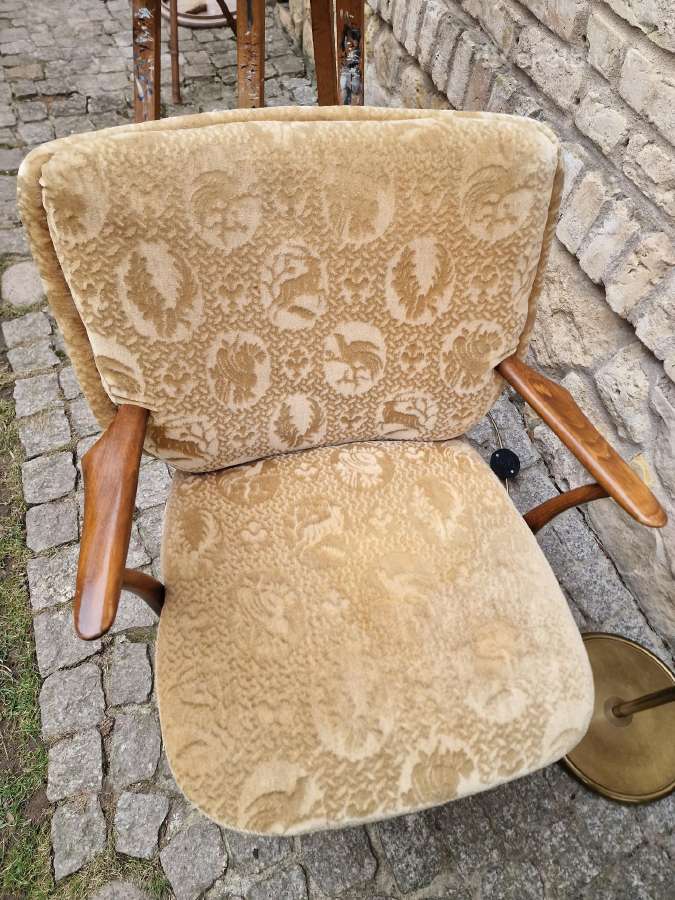 Vintažinis mid century bukmedžio fotelis - nuotraukos Nr. 7