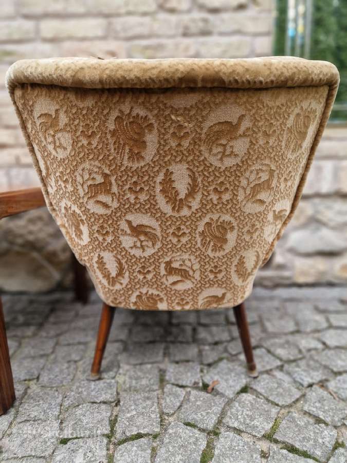 Vintažinis mid century bukmedžio fotelis - nuotraukos Nr. 8