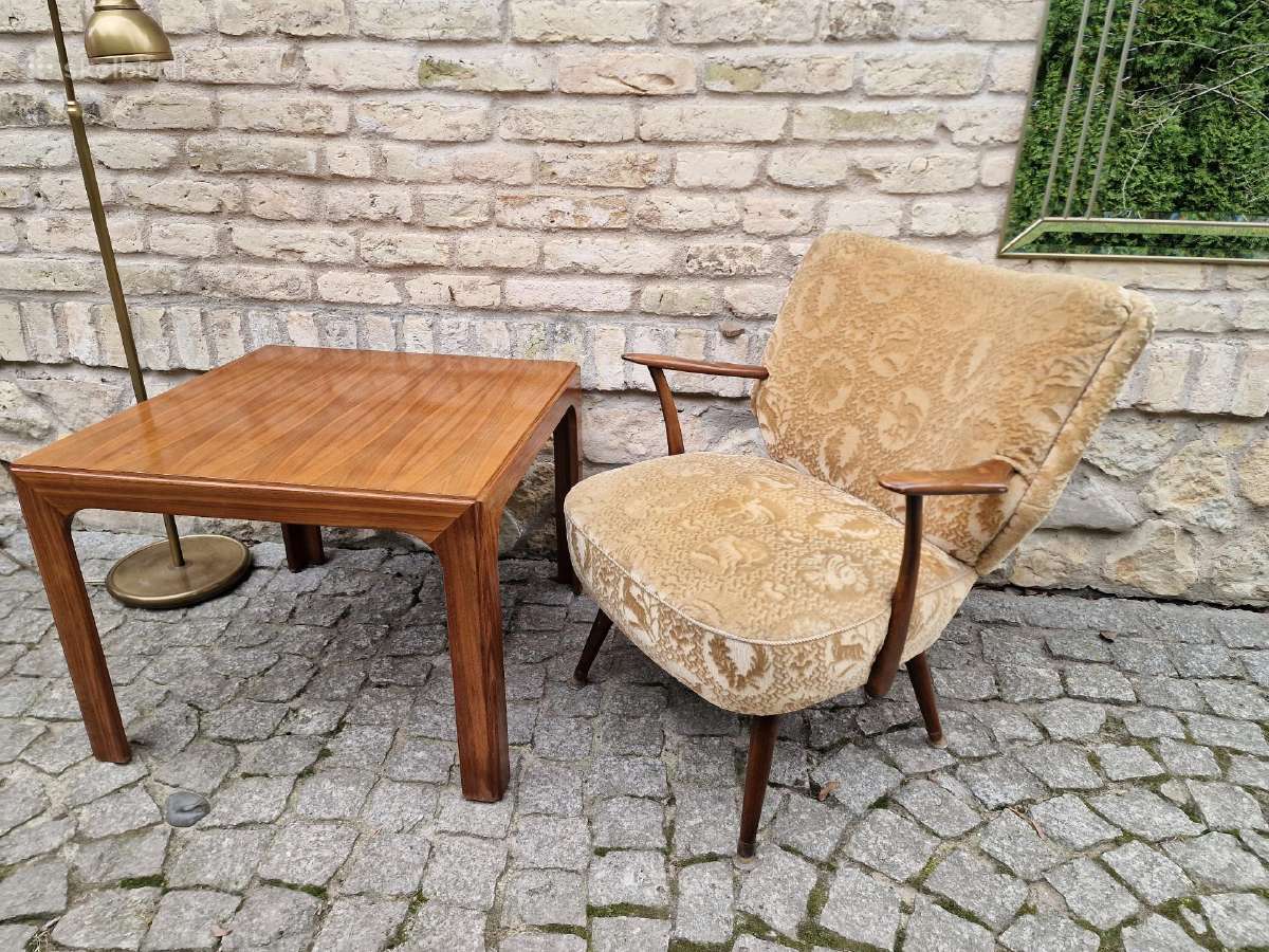 Vintažinis mid century bukmedžio fotelis - nuotraukos Nr. 18