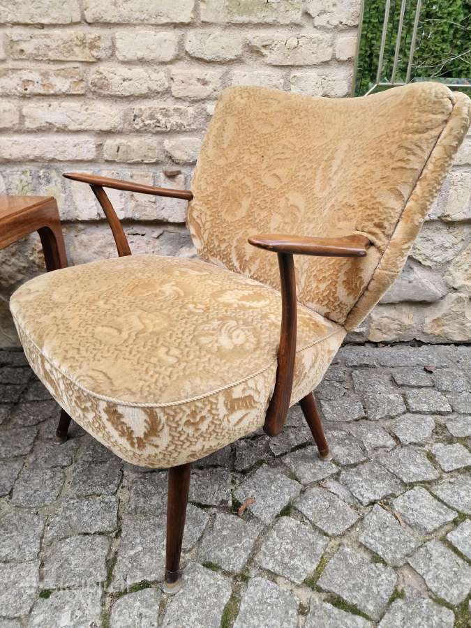 Vintažinis mid century bukmedžio fotelis - nuotraukos Nr. 19