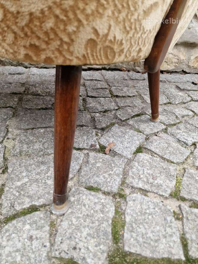 Vintažinis mid century bukmedžio fotelis - nuotraukos Nr. 20