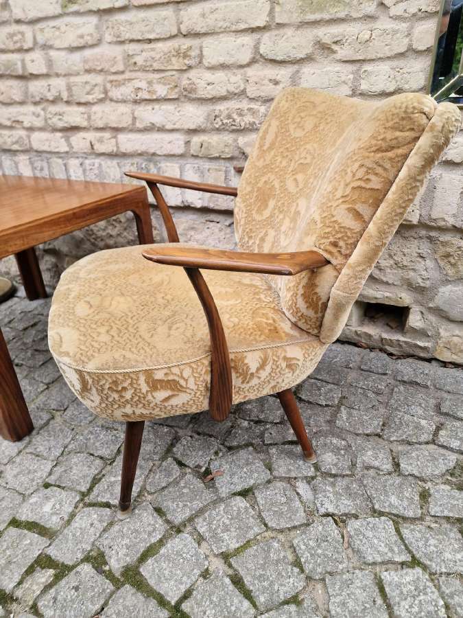 Vintažinis mid century bukmedžio fotelis - nuotraukos Nr. 23