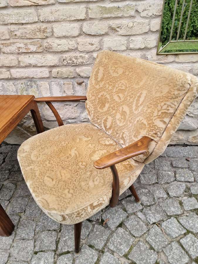 Vintažinis mid century bukmedžio fotelis - nuotraukos Nr. 24