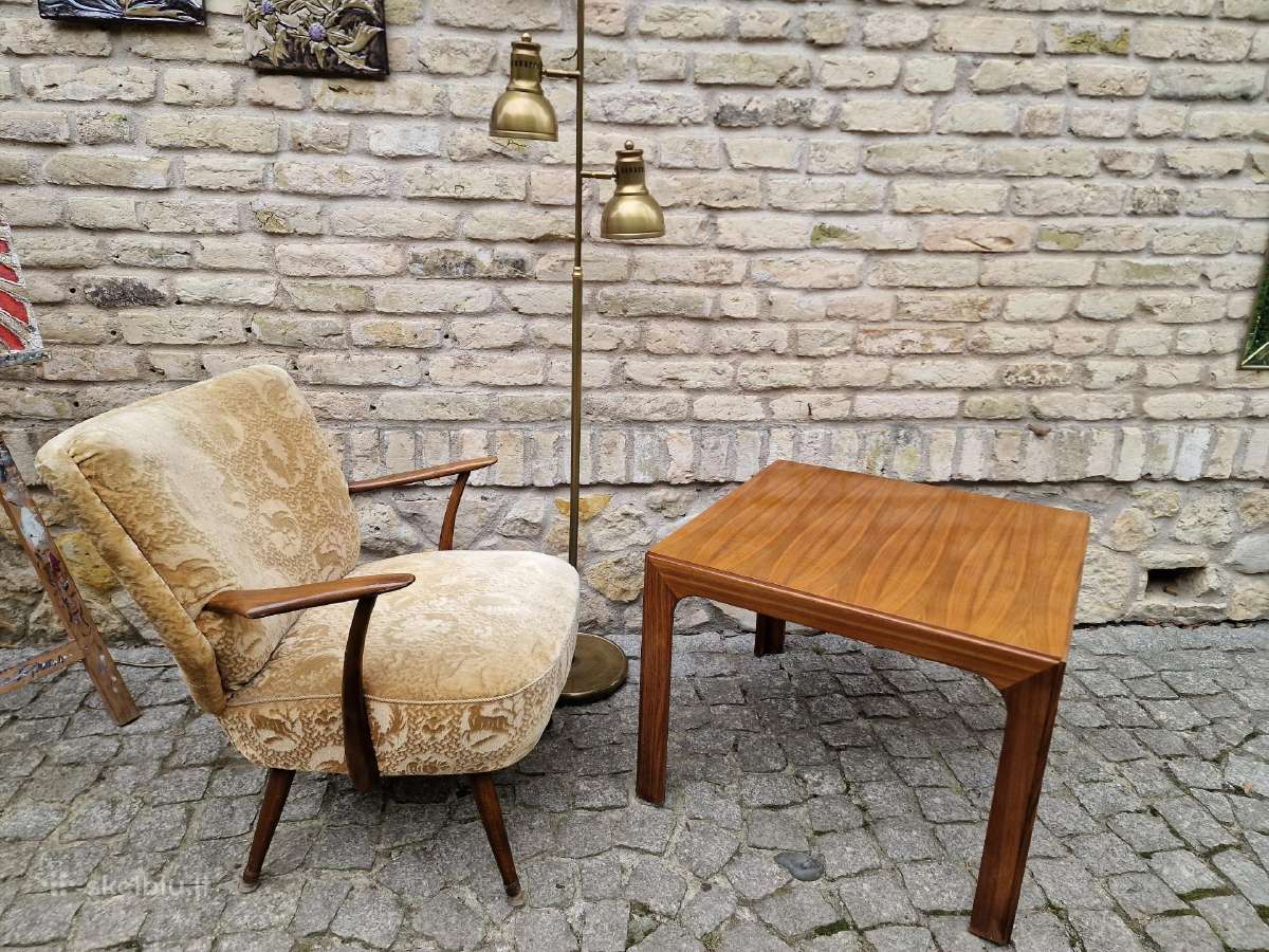 Vintažinis mid century bukmedžio fotelis - nuotraukos Nr. 28