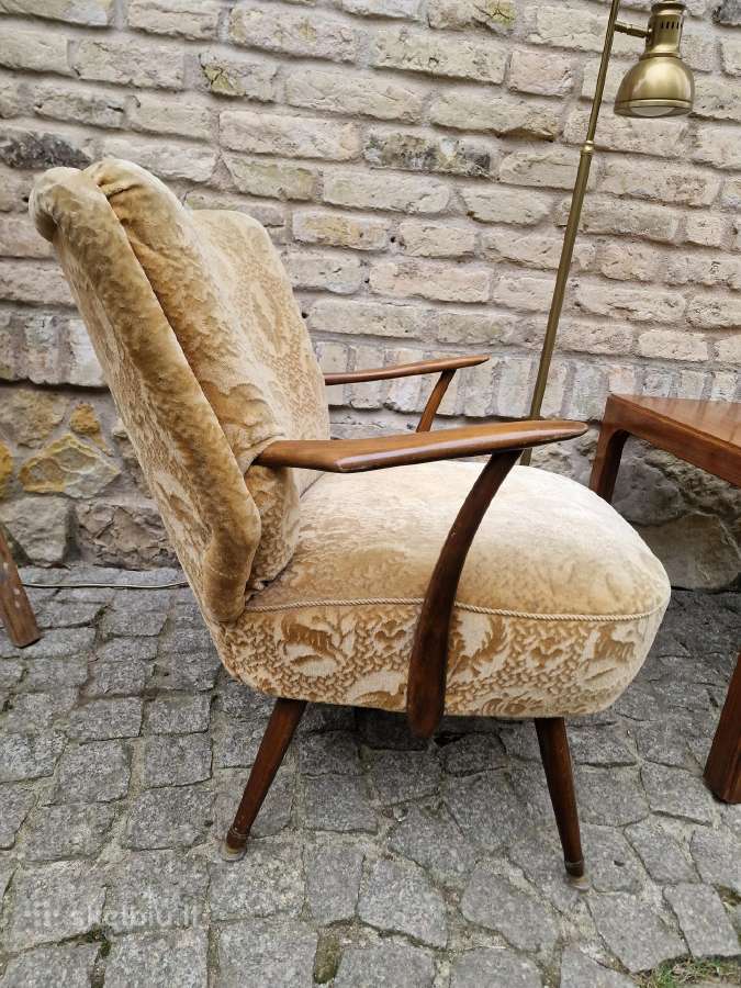 Vintažinis mid century bukmedžio fotelis - nuotraukos Nr. 29