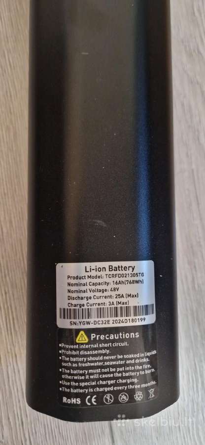 Battery ebike engine 52v 16ah 110eur - nuotraukos Nr. 6