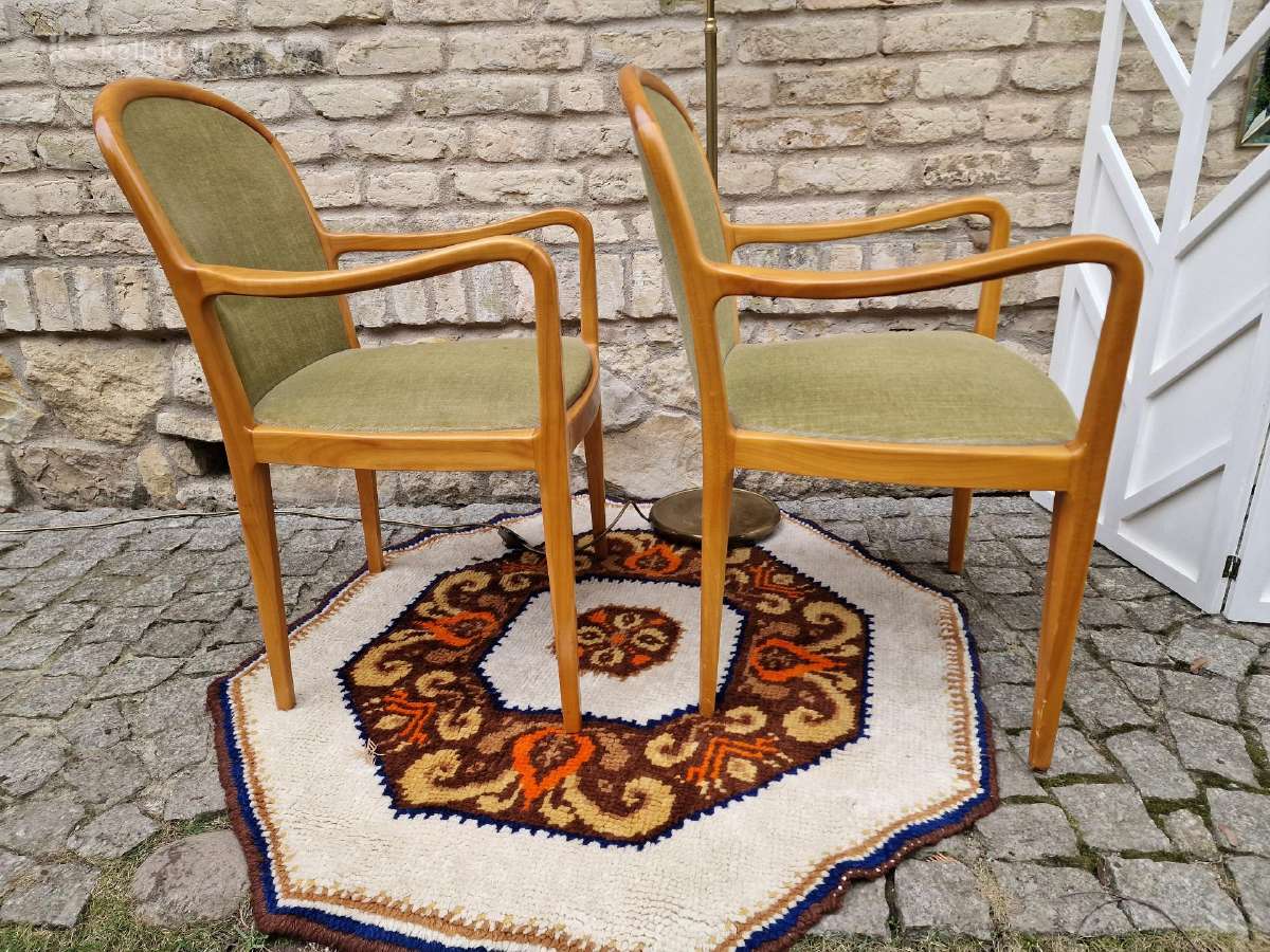 Vintažiniai Mid Century Lübke tikmedžio foteliai - nuotraukos Nr. 3