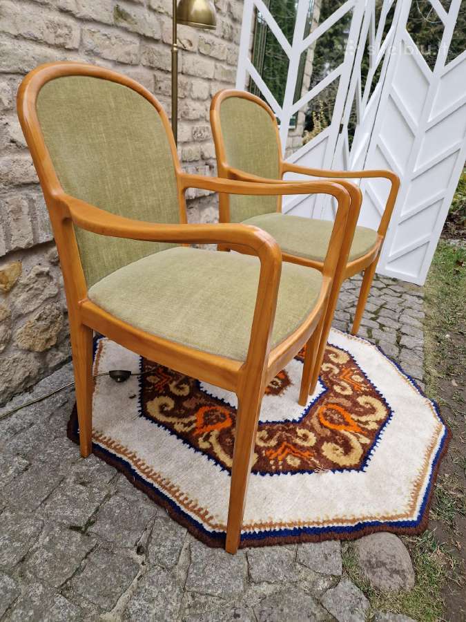 Vintažiniai Mid Century Lübke tikmedžio foteliai - nuotraukos Nr. 6