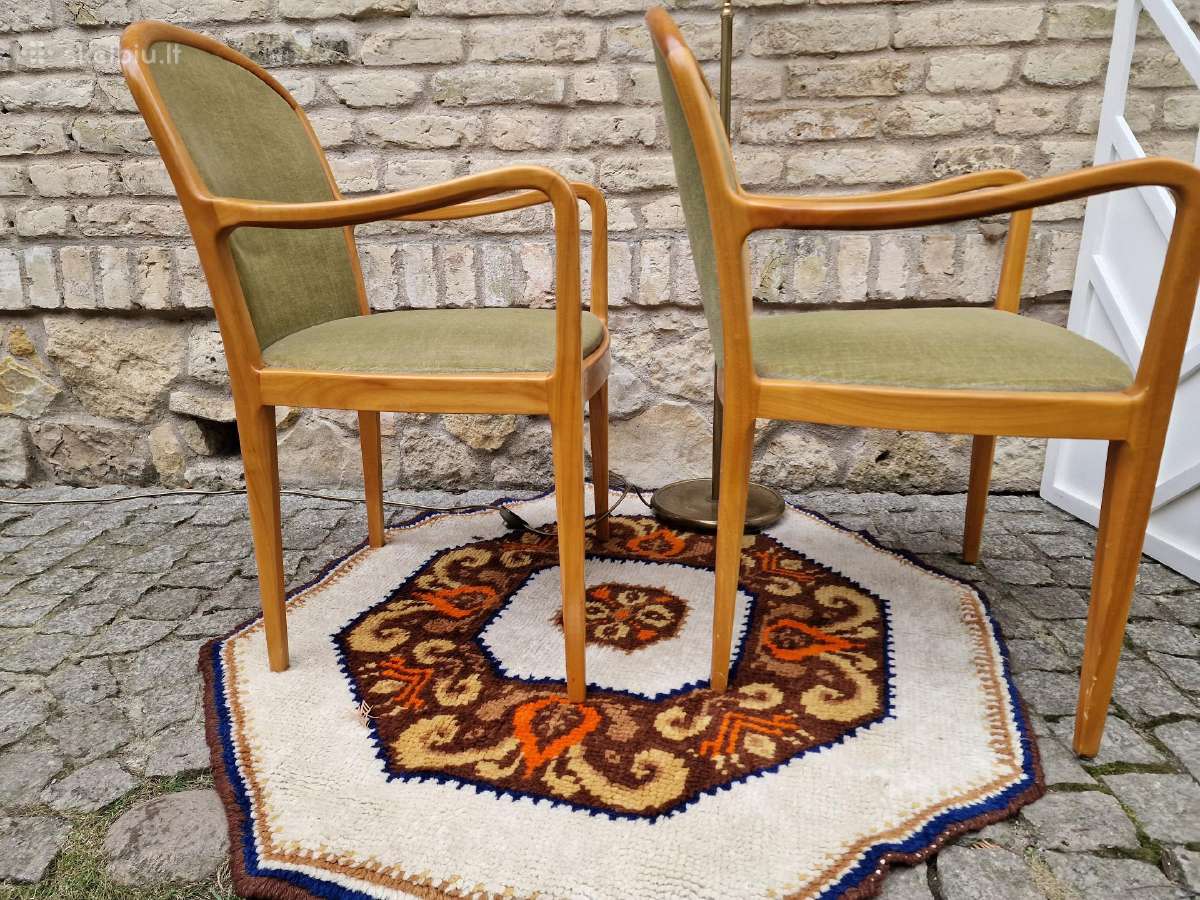 Vintažiniai Mid Century Lübke tikmedžio foteliai - nuotraukos Nr. 8