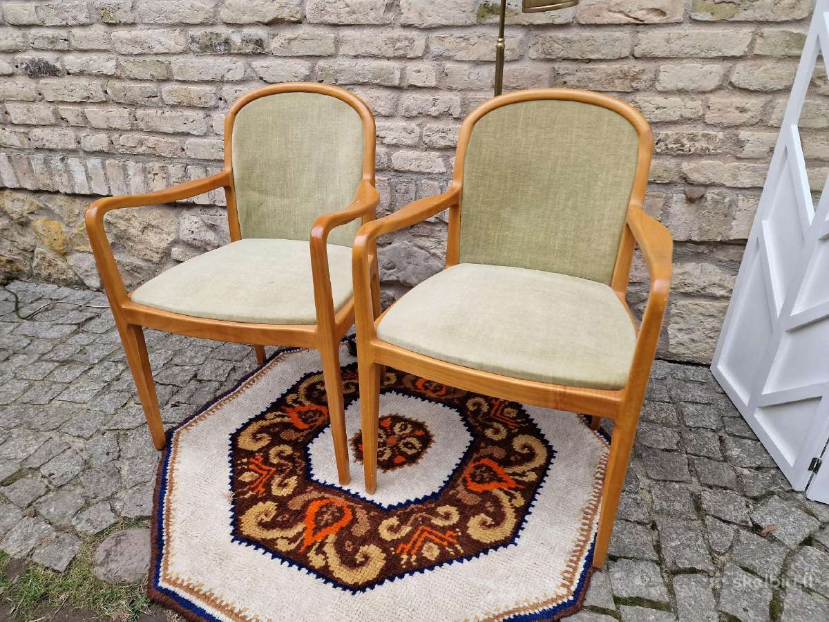 Vintažiniai Mid Century Lübke tikmedžio foteliai - nuotraukos Nr. 10