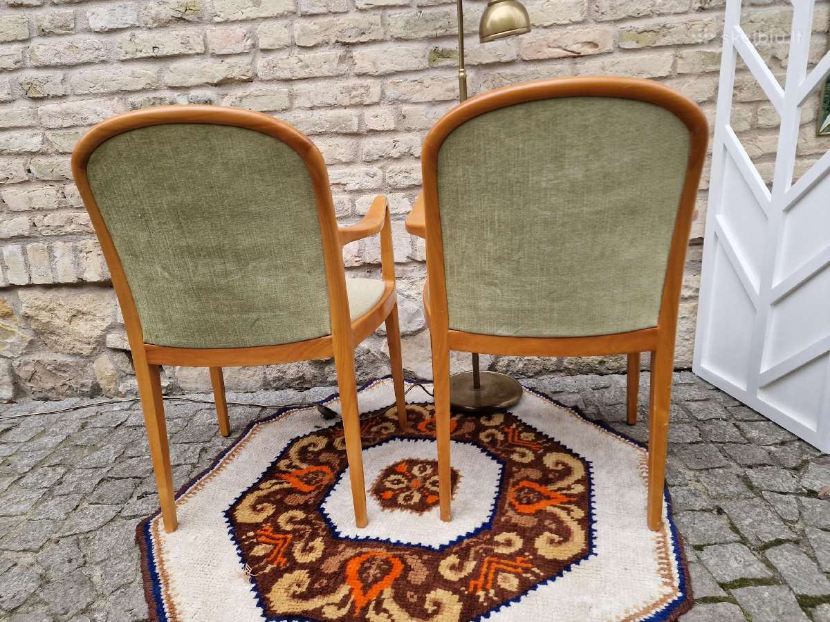 Vintažiniai Mid Century Lübke tikmedžio foteliai - nuotraukos Nr. 11