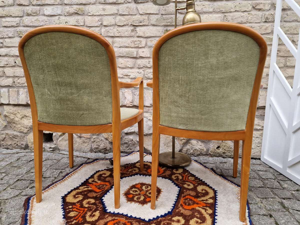 Vintažiniai Mid Century Lübke tikmedžio foteliai - nuotraukos Nr. 13