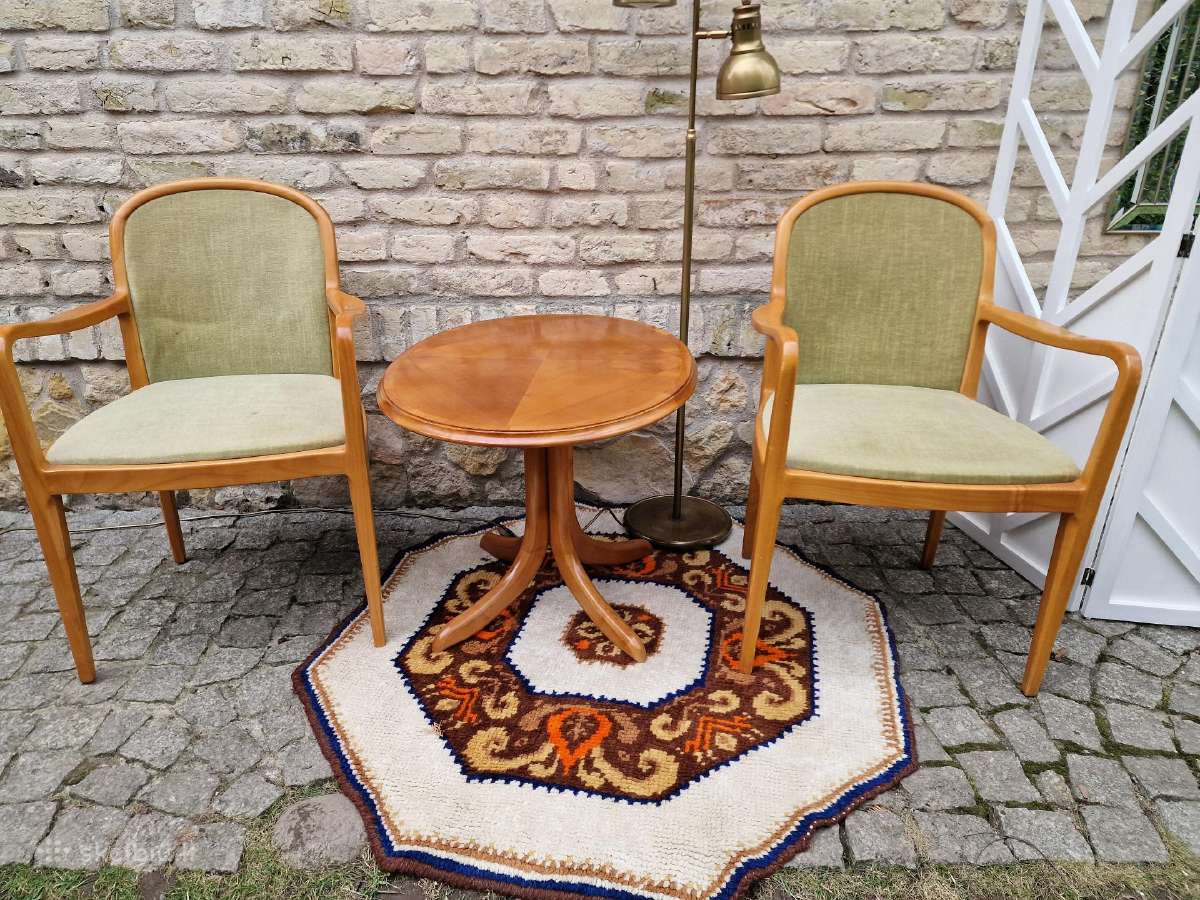 Vintažiniai Mid Century Lübke tikmedžio foteliai - nuotraukos Nr. 15