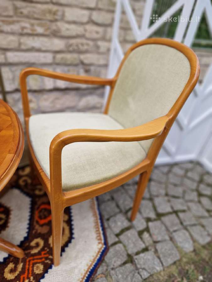 Vintažiniai Mid Century Lübke tikmedžio foteliai - nuotraukos Nr. 18