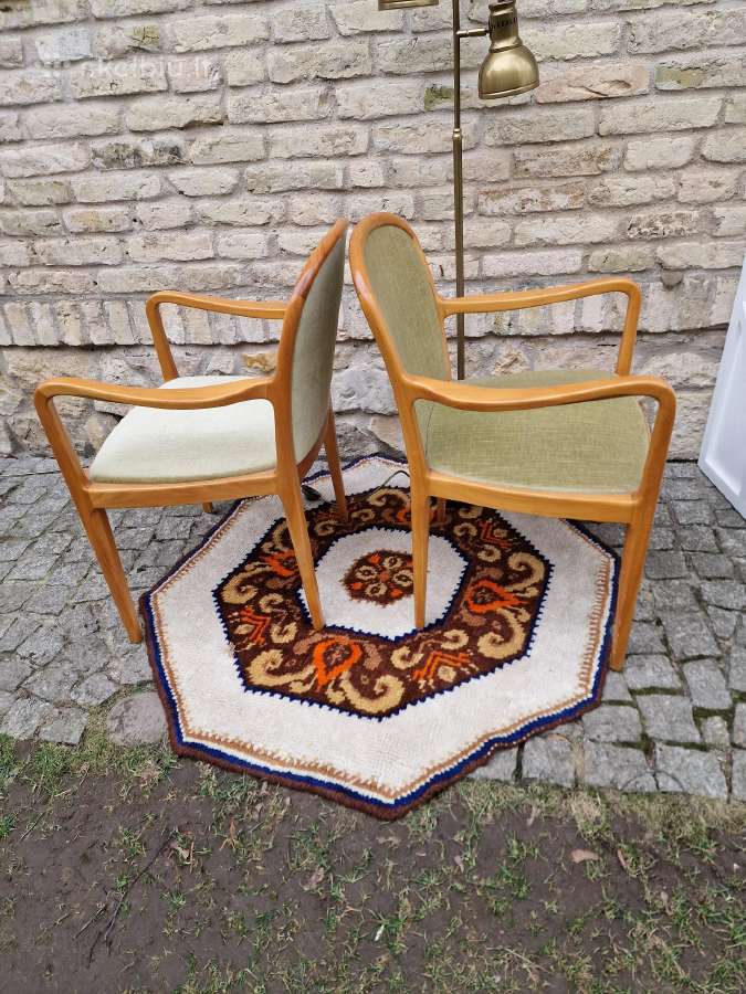 Vintažiniai Mid Century Lübke tikmedžio foteliai - nuotraukos Nr. 20