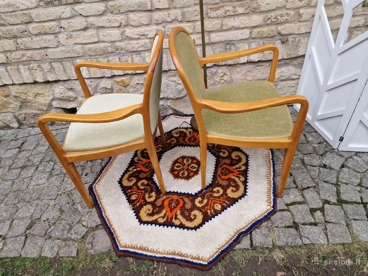 Vintažiniai Mid Century Lübke tikmedžio foteliai - nuotraukos Nr. 21