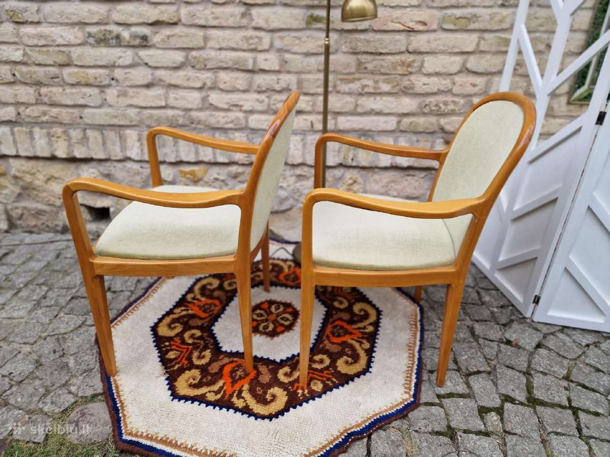 Vintažiniai Mid Century Lübke tikmedžio foteliai - nuotraukos Nr. 22