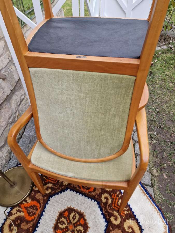 Vintažiniai Mid Century Lübke tikmedžio foteliai - nuotraukos Nr. 26