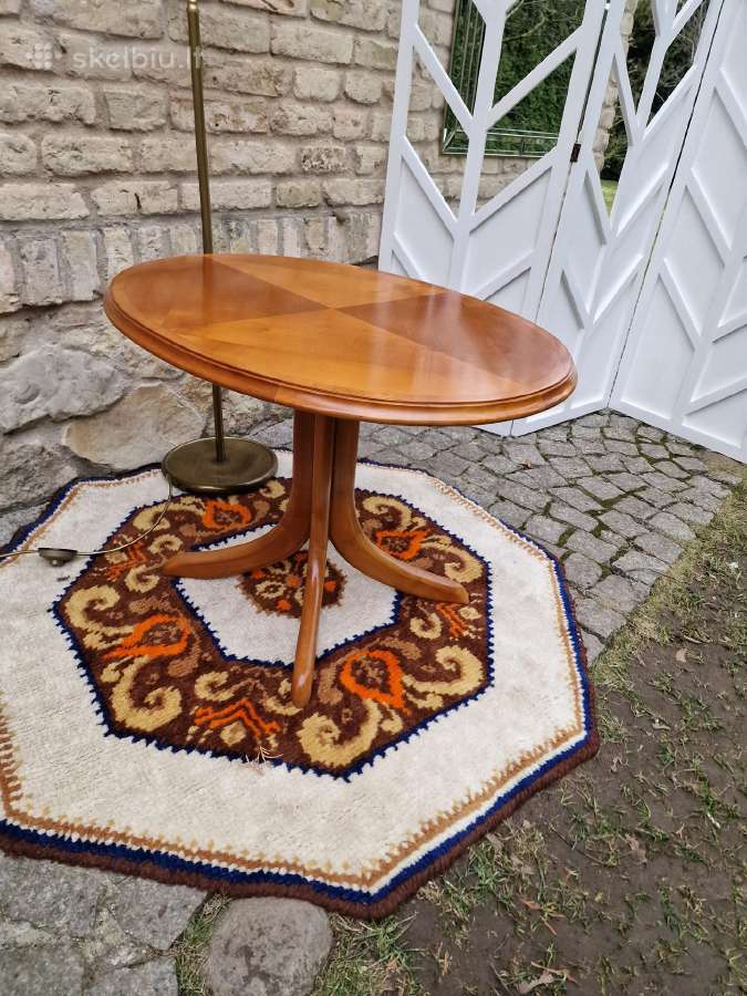 Vintažinis Mid Century tikmedžio kavos staliukas - nuotraukos Nr. 19