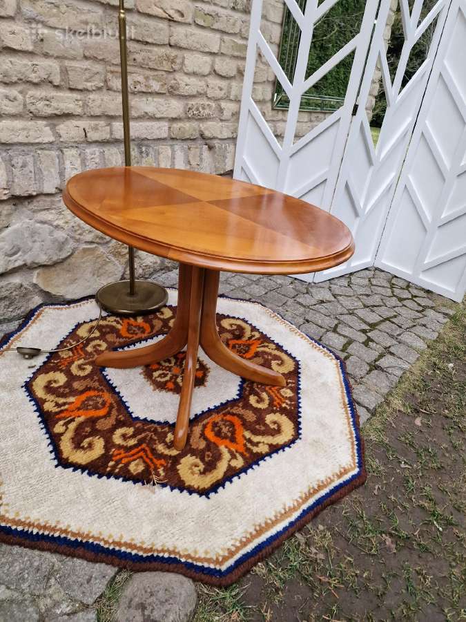 Vintažinis Mid Century tikmedžio kavos staliukas - nuotraukos Nr. 22