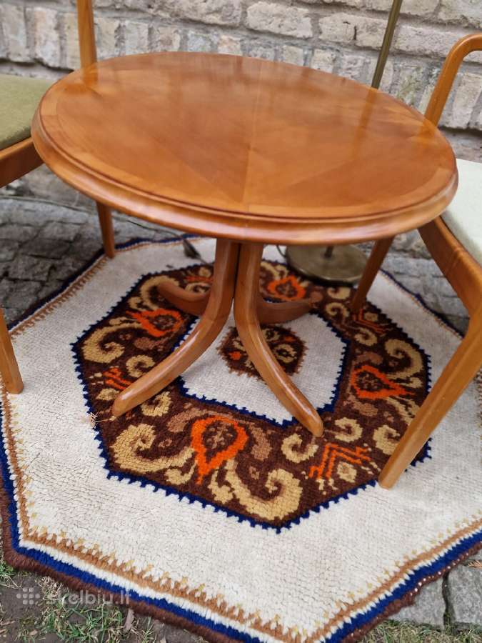Vintažinis Mid Century tikmedžio kavos staliukas - nuotraukos Nr. 25
