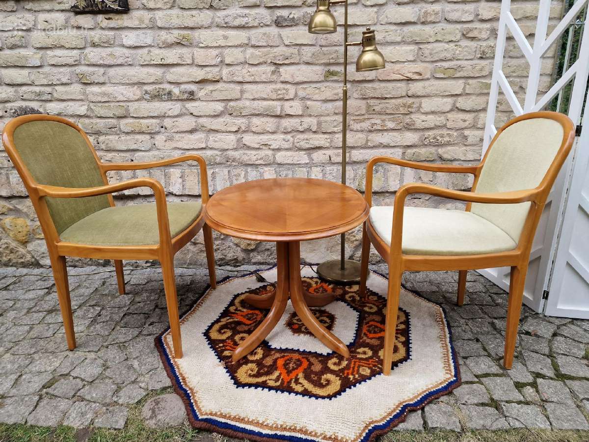 Vintažinis Mid Century tikmedžio kavos staliukas - nuotraukos Nr. 16