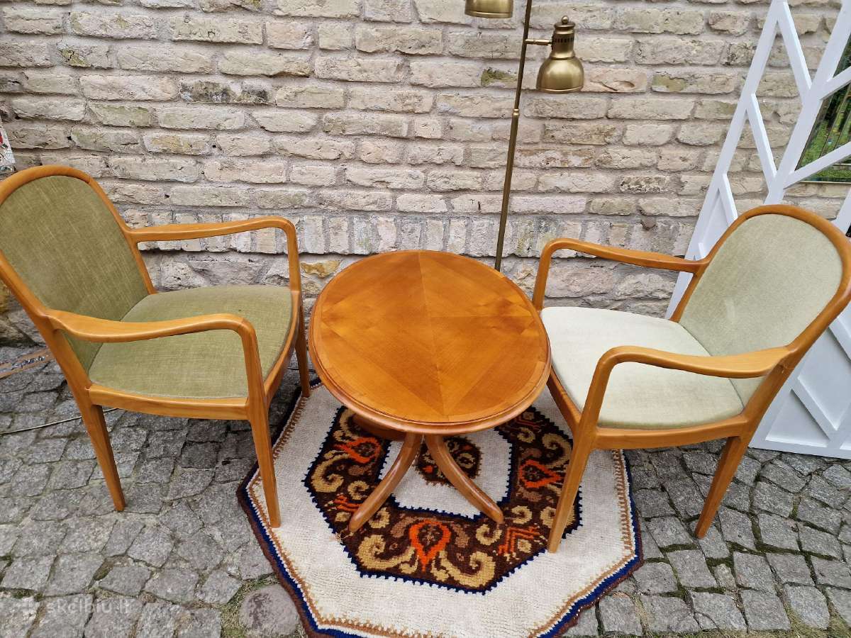 Vintažinis Mid Century tikmedžio kavos staliukas - nuotraukos Nr. 26