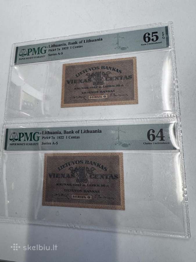 Parduodami 1 cento banknotai Pmg 64 Pmg 65 - nuotraukos Nr. 2