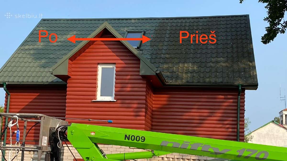 Trinkelių valymas, fasado, stogo plovimas; dažymas - nuotraukos Nr. 36