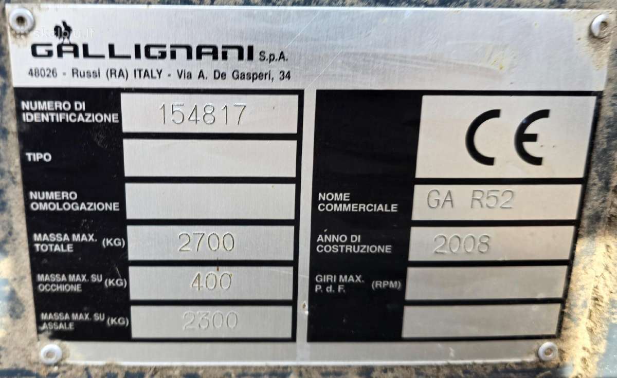 Presas Gallignani Ga R 52 ir plūgas. - nuotraukos Nr. 17