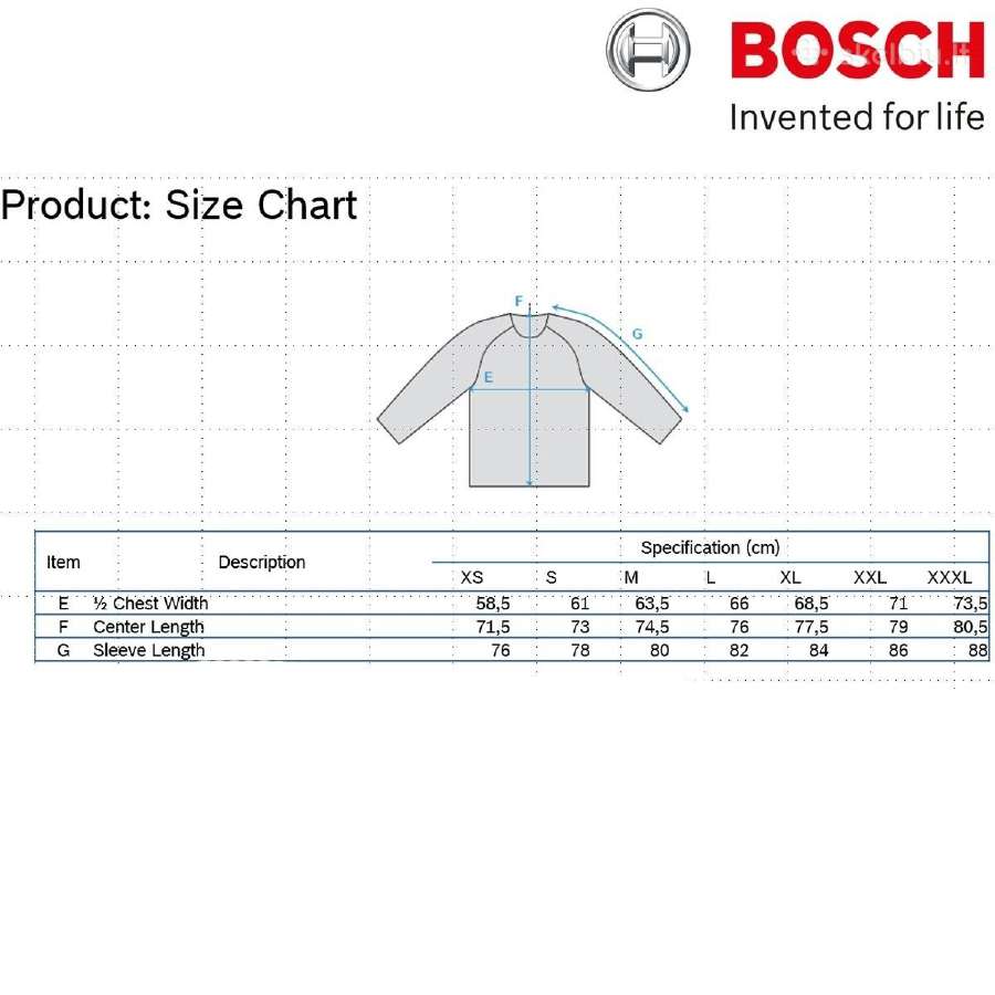 Bosch Ghh 12+18v Xa XXL šildomas džemperis - nuotraukos Nr. 3
